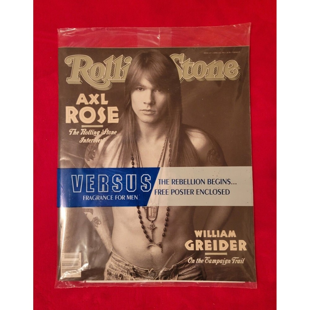 Axl Rose Cover 1992 Rolling Stones Magazine Issue 627 New in Original Sealed Bag